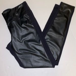 Athleta Faux Leather Leggings size large + tall